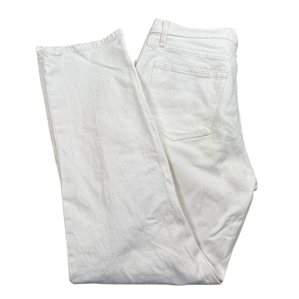 Abercrombie & Fitch Womens 8 White Distressed 90s Straight Ultra High Rise Jeans